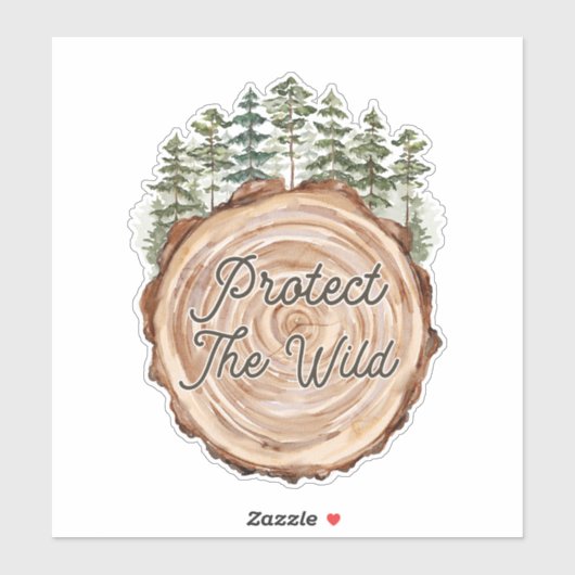 Earth Day Quote Hout Schijf Pijnbomen Milieu Sticker (Vel)