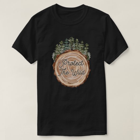 Earth Day Quote Hout Schijf Pijnbomen Milieu T-shirt (Design voorkant)