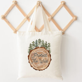 Earth Day Quote Hout Schijf Pijnbomen Milieu Tote Bag