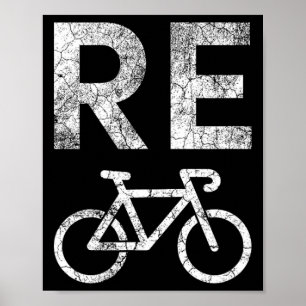 Earth Day Recyclen fietswoordspeling Poster