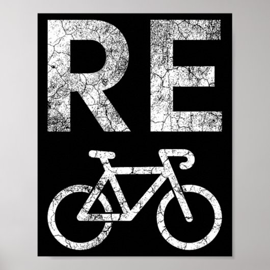 Earth Day Recyclen fietswoordspeling Poster (Voorkant)