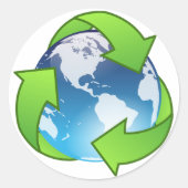 Earth Day Recyclen Sticker (Voorkant)
