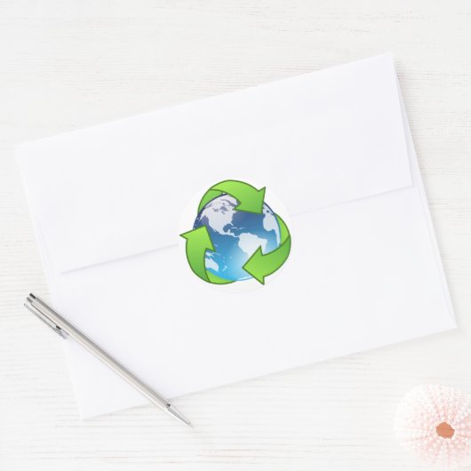 Earth Day Recyclen Sticker (Envelop)