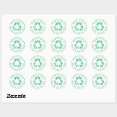 Earth Day Recyclen team Ronde Sticker (Vel)
