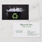 Earth Day Recycling Company voor hergebruik Visitekaartje (Voorkant / Achterkant)