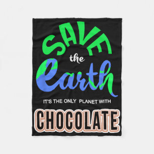 Earth Day - Red de aarde, de enige planeet met CH Fleece Deken