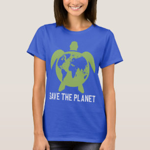 Earth Day: Red de planeet-T-shirt, schilder de aar T-shirt