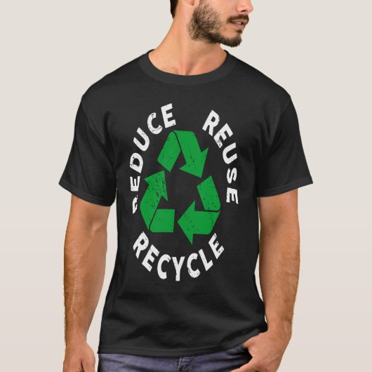 Earth Day Reduce Reuse Recycle Awesome Recycling T-shirt (Voorkant)
