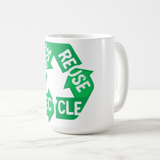 Earth Day Reductie hergebruik Recyclen Mobile Loop Koffiemok (Voorkant rechts)