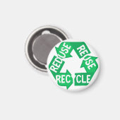 Earth Day Reductie hergebruik Recyclen Mobile Loop Magneet (Voorkant / Achterkant)