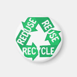 Earth Day Reductie hergebruik Recyclen Mobile Loop Magneet