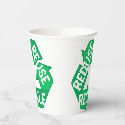 Earth Day Reductie hergebruik Recyclen Mobile Loop Papieren Bekers (Links)