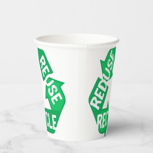Earth Day Reductie hergebruik Recyclen Mobile Loop Papieren Bekers (Rechts)