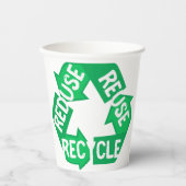 Earth Day Reductie hergebruik Recyclen Mobile Loop Papieren Bekers (Voorkant)