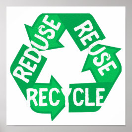 Earth Day Reductie hergebruik Recyclen Mobile Loop Poster