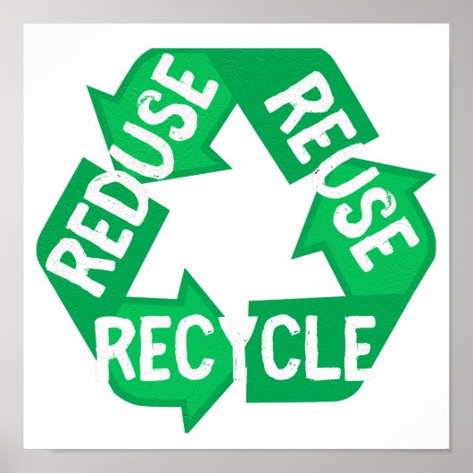 Earth Day Reductie hergebruik Recyclen Mobile Loop Poster (Voorkant)