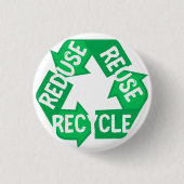 Earth Day Reductie hergebruik Recyclen Mobile Loop Ronde Button 3,2 Cm (Voorkant)