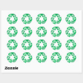 Earth Day Reductie hergebruik Recyclen Mobile Loop Ronde Sticker (Vel)