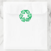 Earth Day Reductie hergebruik Recyclen Mobile Loop Ronde Sticker (Tas)