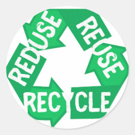 Earth Day Reductie hergebruik Recyclen Mobile Loop Ronde Sticker