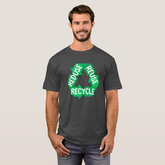 Earth Day Reductie hergebruik Recyclen Mobile Loop T-shirt (Voorkant volledig)