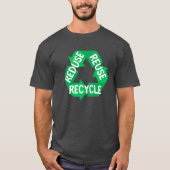 Earth Day Reductie hergebruik Recyclen Mobile Loop T-shirt (Voorkant)