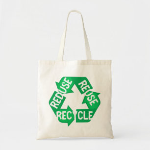 Earth Day Reductie hergebruik Recyclen Mobile Loop Tote Bag