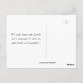 Earth Day reminder-briefkaart Briefkaart (Achterkant)