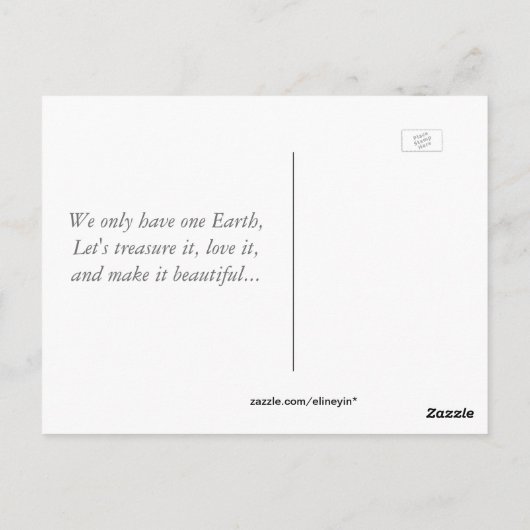 Earth Day reminder-briefkaart Briefkaart (Achterkant)