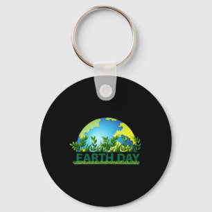 Earth Day Restore Red de aarde en red de planeet Sleutelhanger