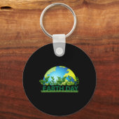 Earth Day Restore Red de aarde en red de planeet Sleutelhanger (Voorkant)