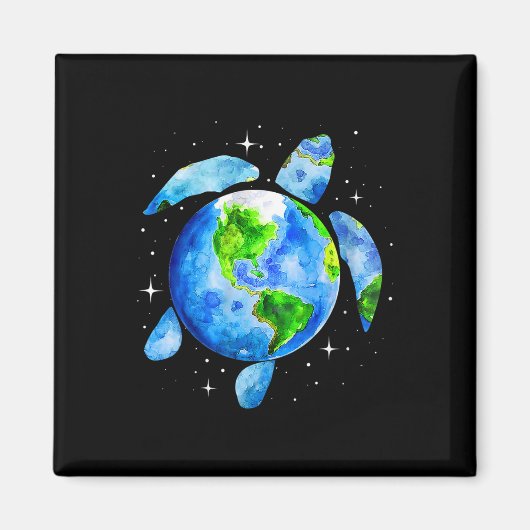 Earth Day Restore - Red de schildpad van het Zee Magneet (Voorkant)