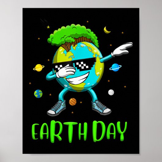 Earth Day Rocks Dabbing Earth Day Design Protect O Poster (Voorkant)