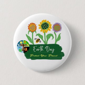 Earth Day Ronde Button 5,7 Cm