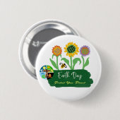 Earth Day Ronde Button 5,7 Cm (Voorkant /achterkant)