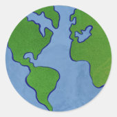 Earth Day Ronde Sticker (Voorkant)