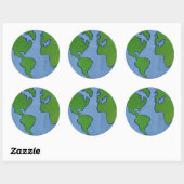 Earth Day Ronde Sticker (Vel)
