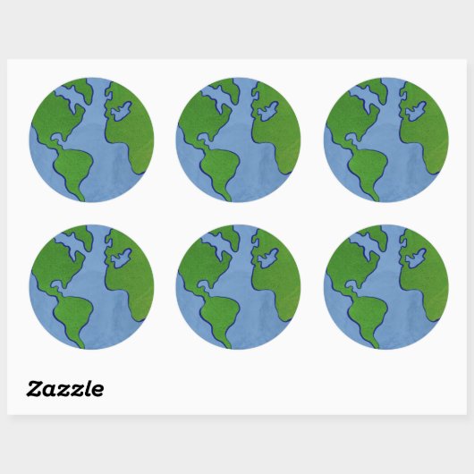 Earth Day Ronde Sticker (Vel)