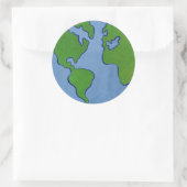 Earth Day Ronde Sticker (Tas)