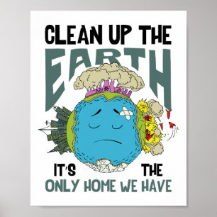 Earth Day Save Earth Er is geen planeet Poster