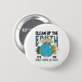 Earth Day Save Earth Er is geen planeet Ronde Button 5,7 Cm (Voorkant /achterkant)