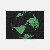 Earth Day Save Our Planet Climate Change Wereldbol Fleece Deken (Voorkant (Horizontaal))