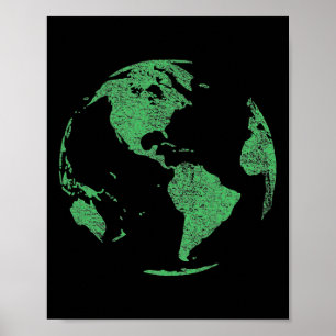 Earth Day Save Our Planet Climate Change Wereldbol Poster