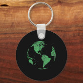 Earth Day Save Our Planet Climate Change Wereldbol Sleutelhanger (Voorkant)