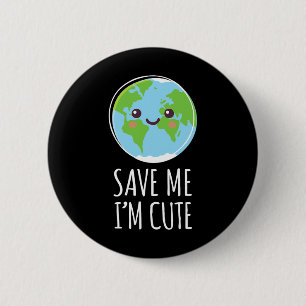 Earth Day Save Our Planet Klimaatverandering Milie Ronde Button 5,7 Cm