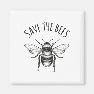 Earth Day Save Our Planet Save the Bees naar het S Magneet