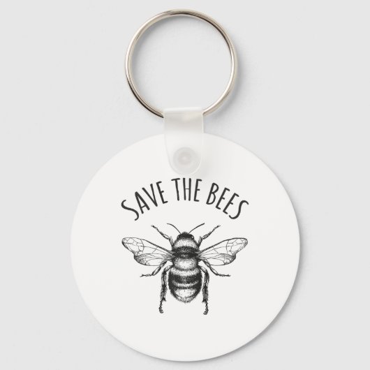 Earth Day Save Our Planet Save the Bees naar het S Sleutelhanger (Voorkant)