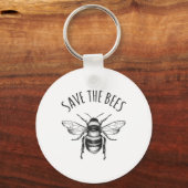 Earth Day Save Our Planet Save the Bees naar het S Sleutelhanger (Voorkant)