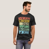 Earth Day Save Rescue Recyclen het milieu van de p T-shirt (Voorkant volledig)