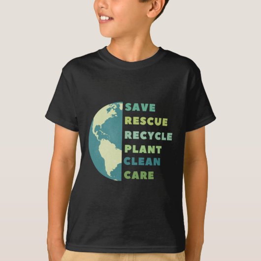 Earth Day Save T-shirt (Voorkant)